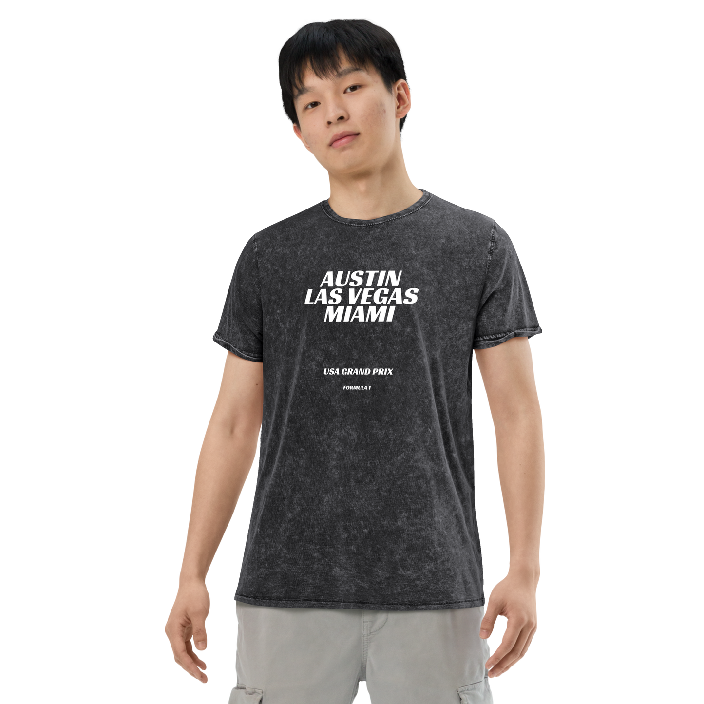 Formula 1 Tshirt- US Grand Prix Circuit Series - Austin - Las Vegas - Miami - Unisex Mineral Wash T-Shirt