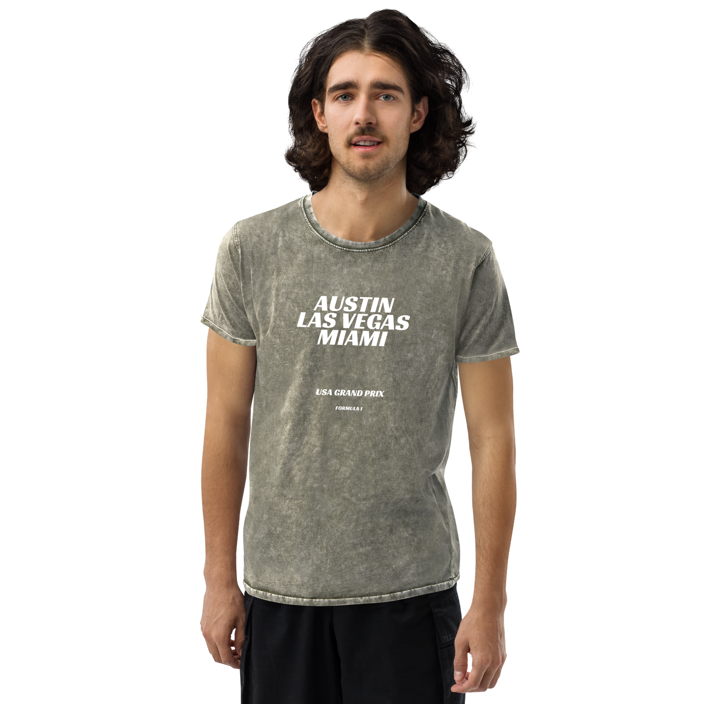 Formula 1 Tshirt- US Grand Prix Circuit Series - Austin - Las Vegas - Miami - Unisex Mineral Wash T-Shirt