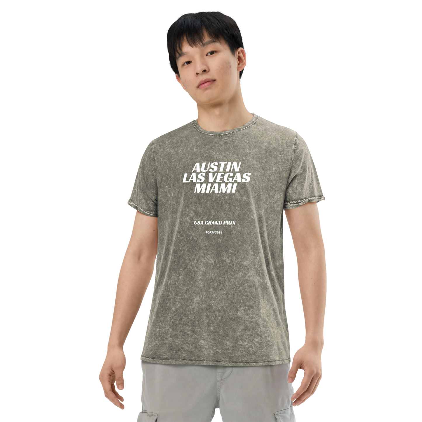 Formula 1 Tshirt- US Grand Prix Circuit Series - Austin - Las Vegas - Miami - Unisex Mineral Wash T-Shirt