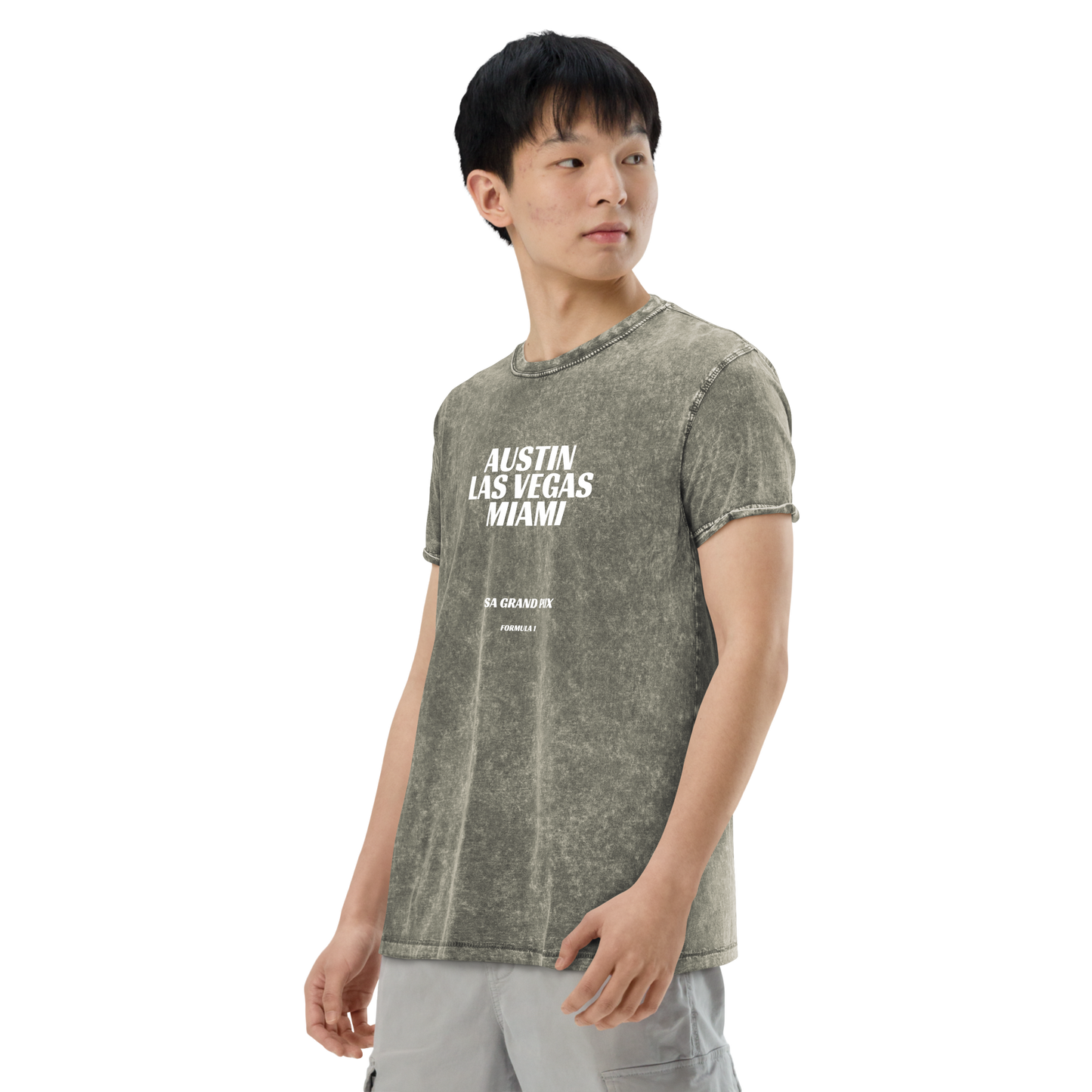 Formula 1 Tshirt- US Grand Prix Circuit Series - Austin - Las Vegas - Miami - Unisex Mineral Wash T-Shirt