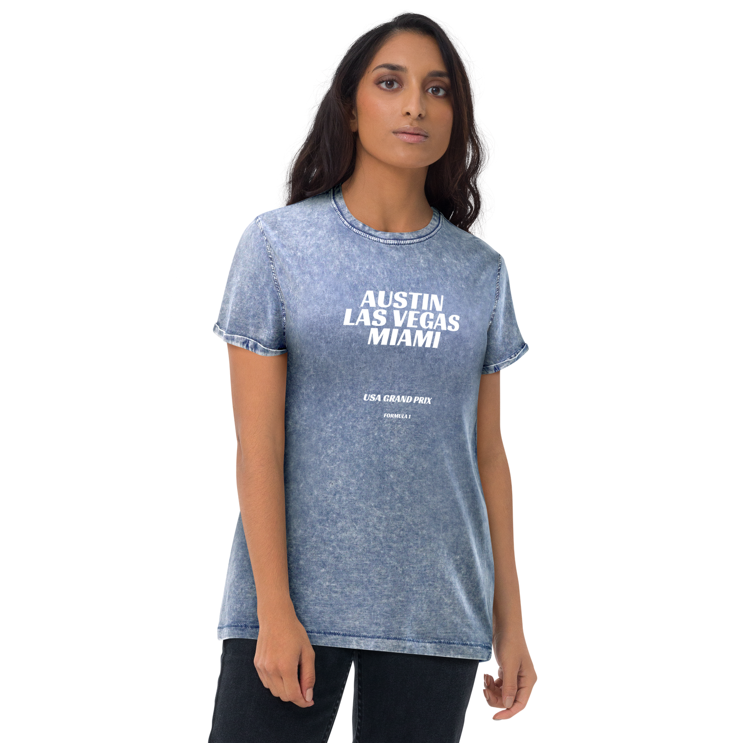 Formula 1 Tshirt- US Grand Prix Circuit Series - Austin - Las Vegas - Miami - Unisex Mineral Wash T-Shirt