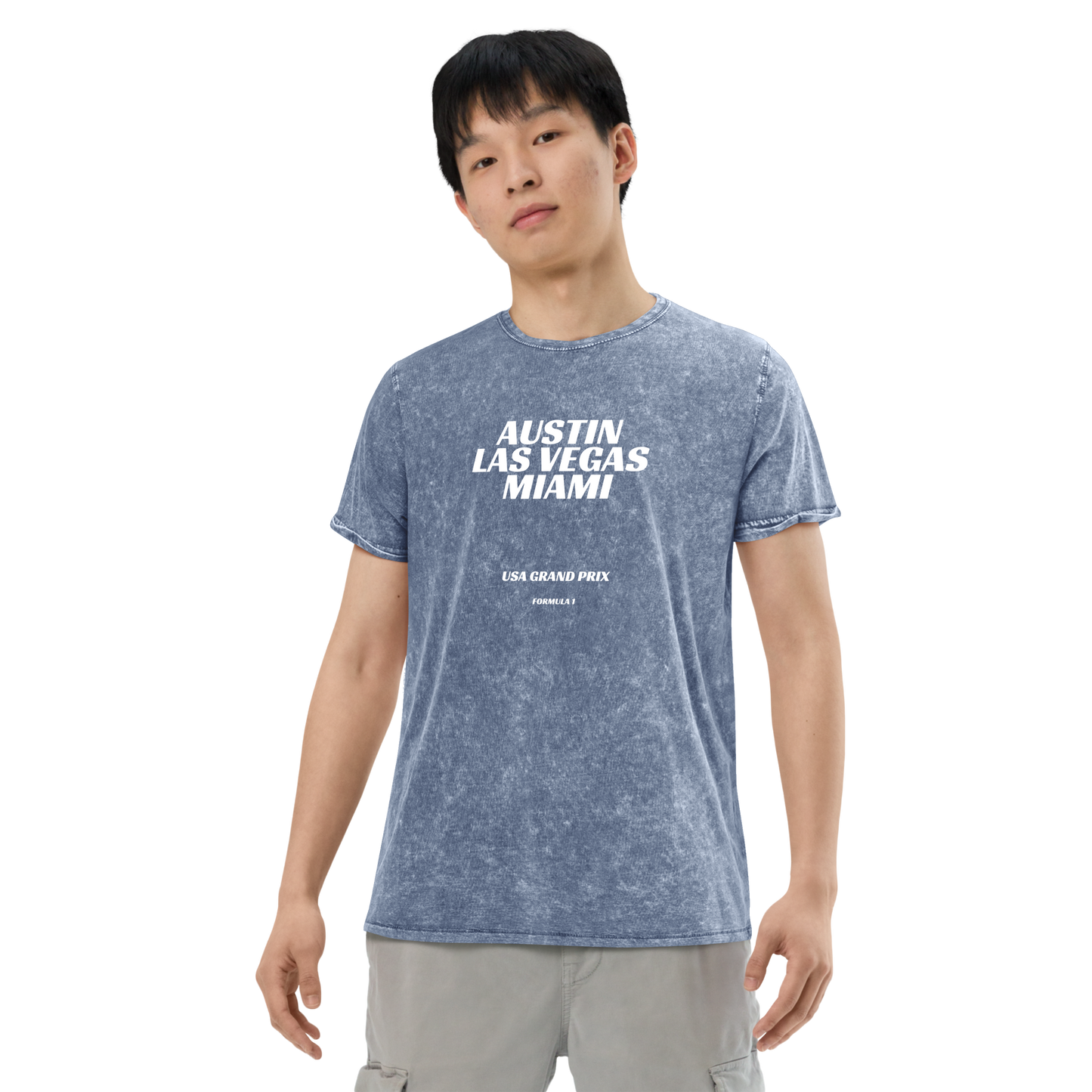 Formula 1 Tshirt- US Grand Prix Circuit Series - Austin - Las Vegas - Miami - Unisex Mineral Wash T-Shirt