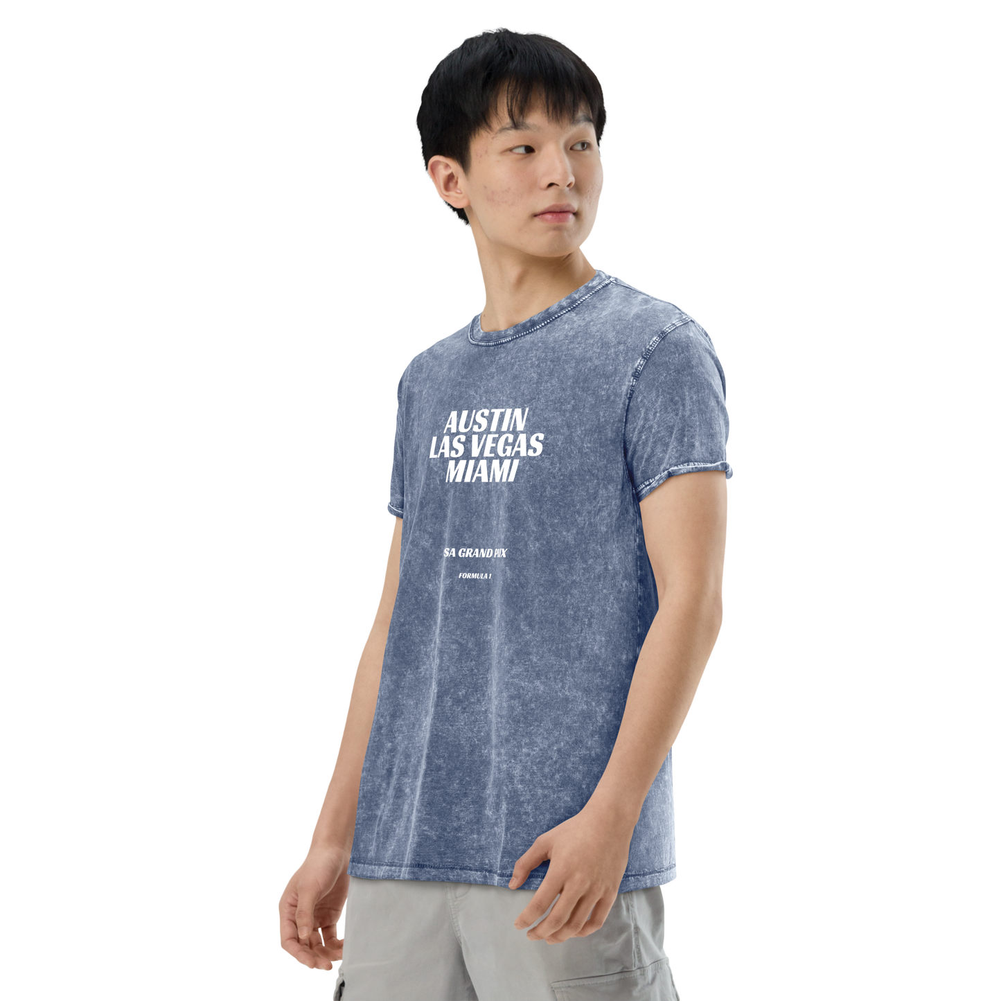 Formula 1 Tshirt- US Grand Prix Circuit Series - Austin - Las Vegas - Miami - Unisex Mineral Wash T-Shirt