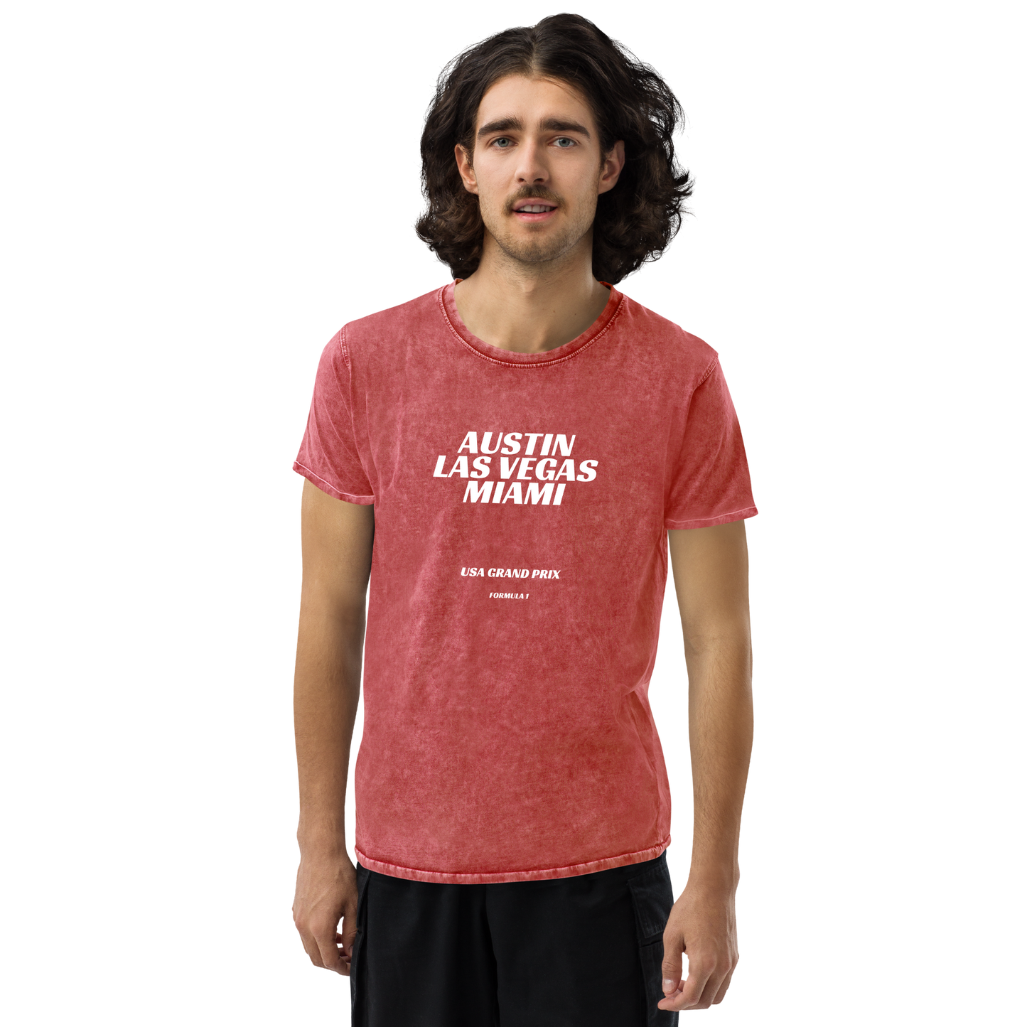 Formula 1 Tshirt- US Grand Prix Circuit Series - Austin - Las Vegas - Miami - Unisex Mineral Wash T-Shirt