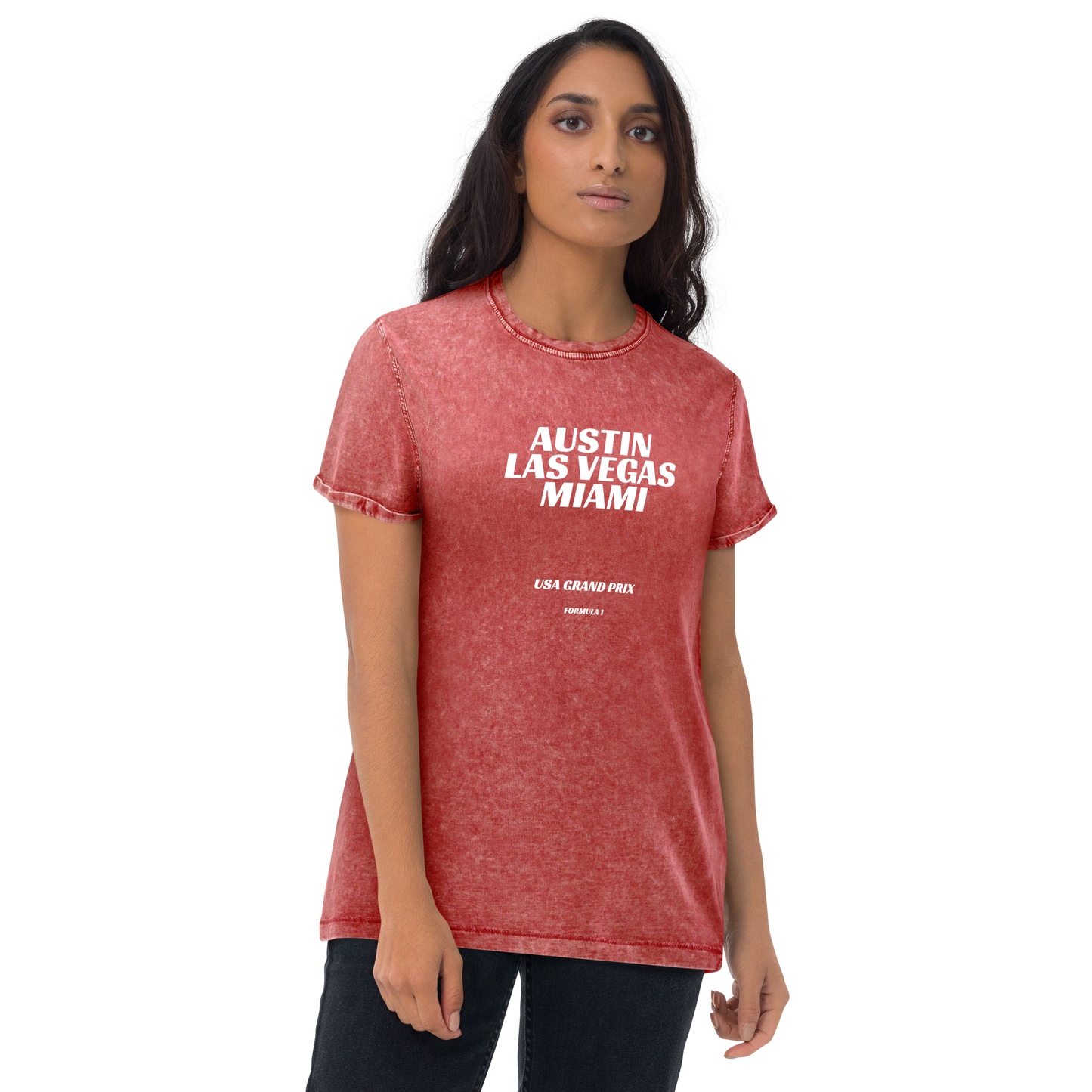 Formula 1 Tshirt- US Grand Prix Circuit Series - Austin - Las Vegas - Miami - Unisex Mineral Wash T-Shirt