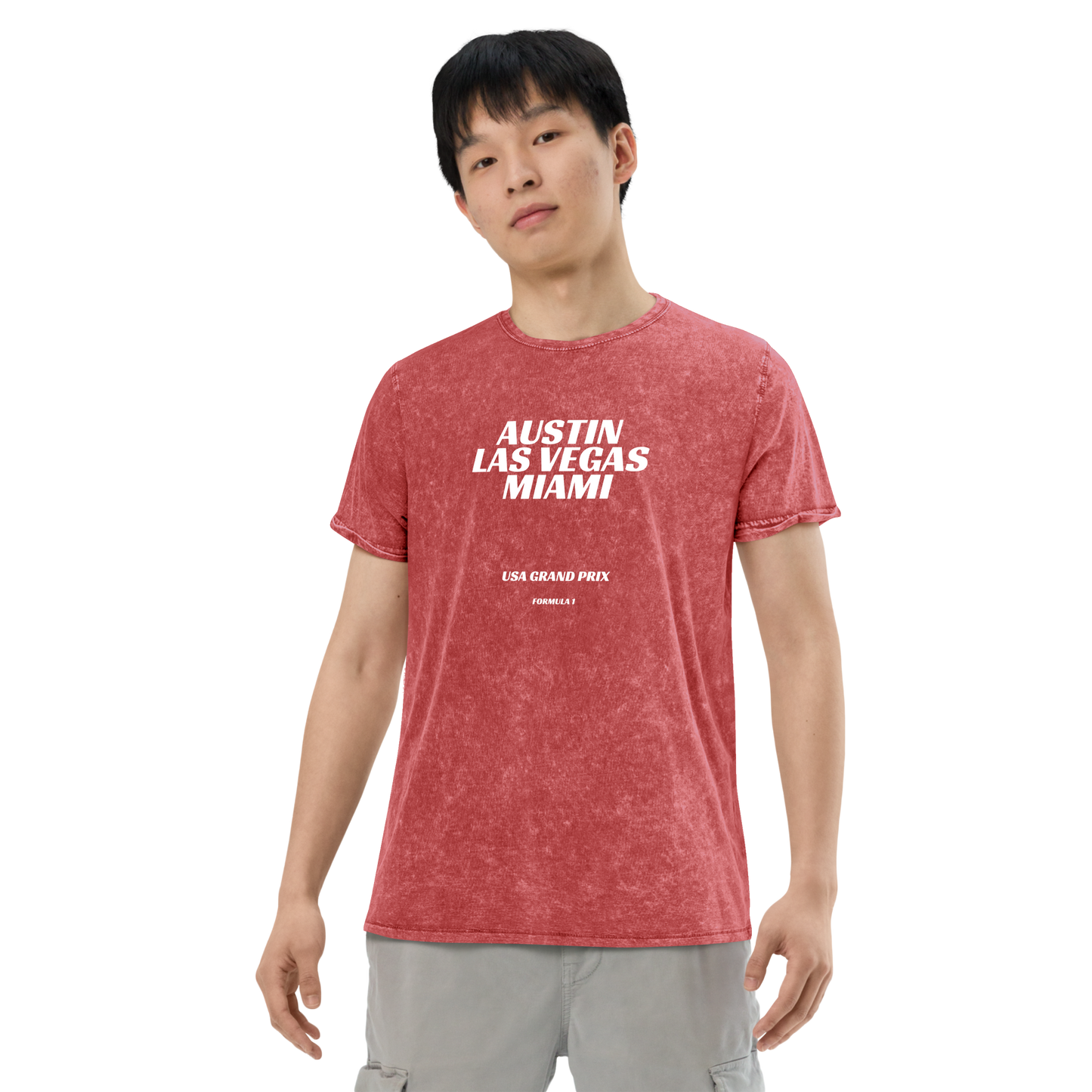 Formula 1 Tshirt- US Grand Prix Circuit Series - Austin - Las Vegas - Miami - Unisex Mineral Wash T-Shirt