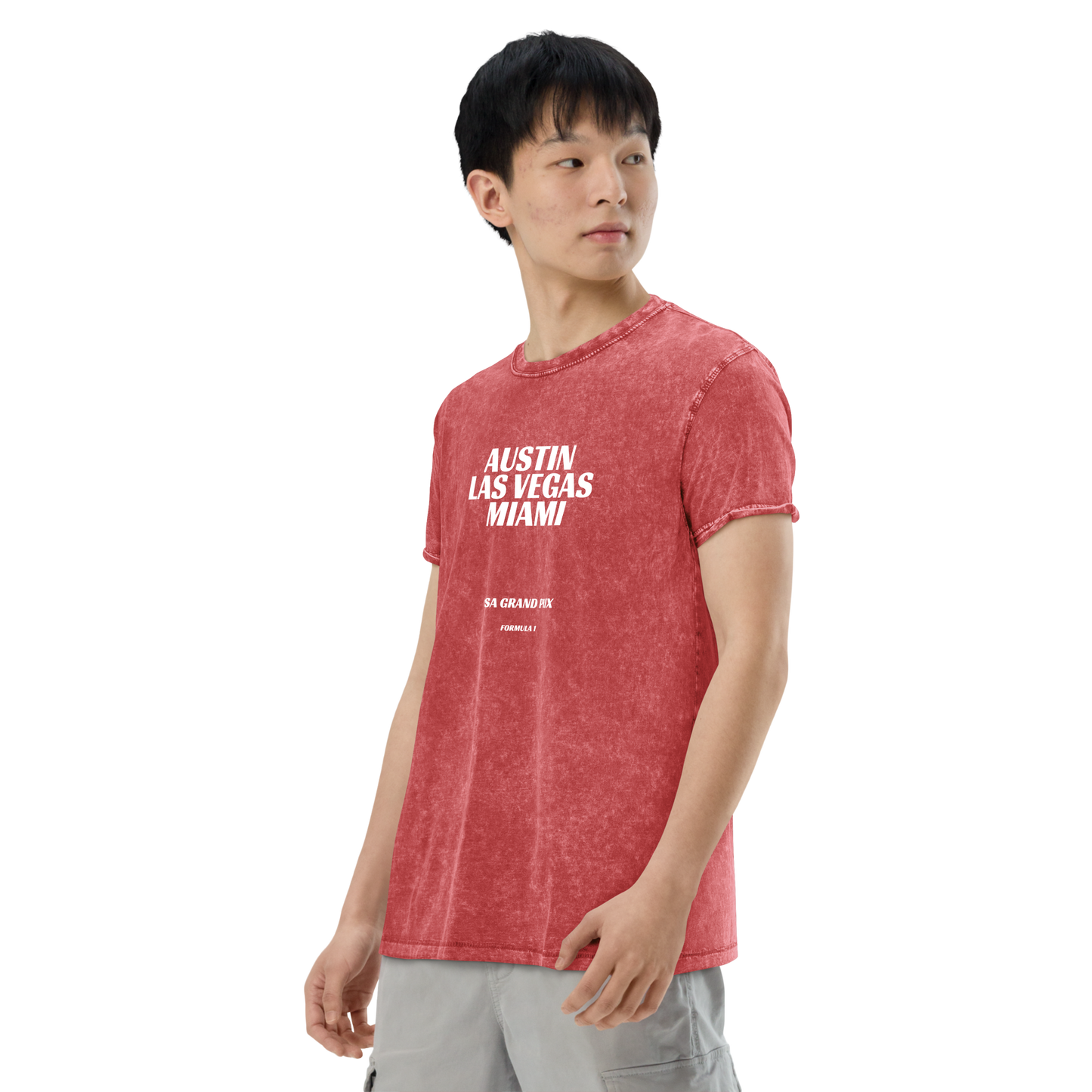 Formula 1 Tshirt- US Grand Prix Circuit Series - Austin - Las Vegas - Miami - Unisex Mineral Wash T-Shirt