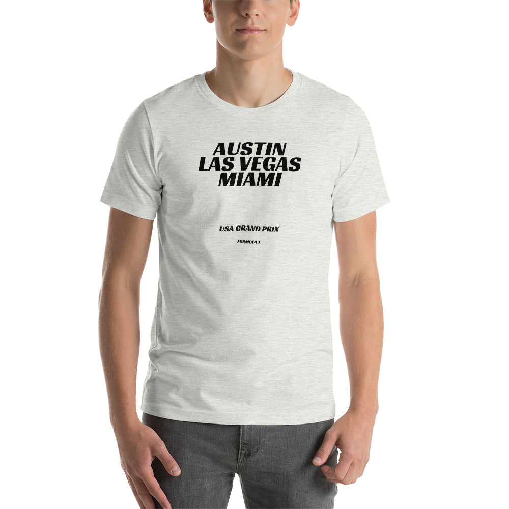 Formula 1 - US Grand Prix Circuit Series - Austin - Las Vegas - Miami - Unisex Sleeve Tee
