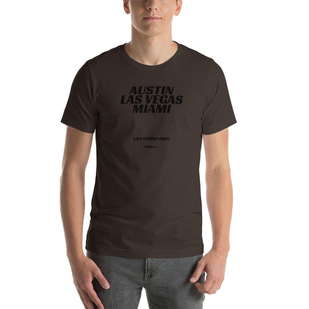 Formula 1 - US Grand Prix Circuit Series - Austin - Las Vegas - Miami - Unisex Sleeve Tee
