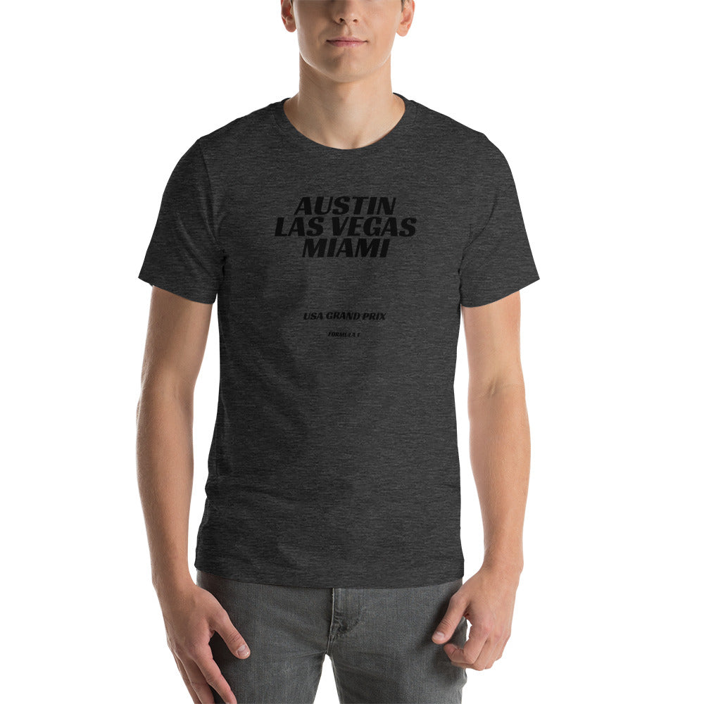 Formula 1 - US Grand Prix Circuit Series - Austin - Las Vegas - Miami - Unisex Sleeve Tee