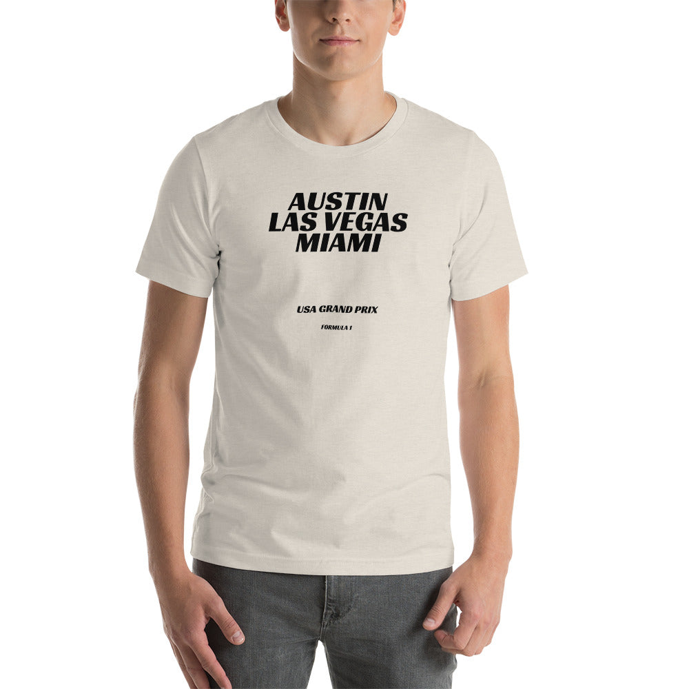 Formula 1 - US Grand Prix Circuit Series - Austin - Las Vegas - Miami - Unisex Sleeve Tee
