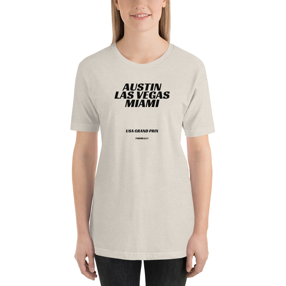 Formula 1 - US Grand Prix Circuit Series - Austin - Las Vegas - Miami - Unisex Sleeve Tee