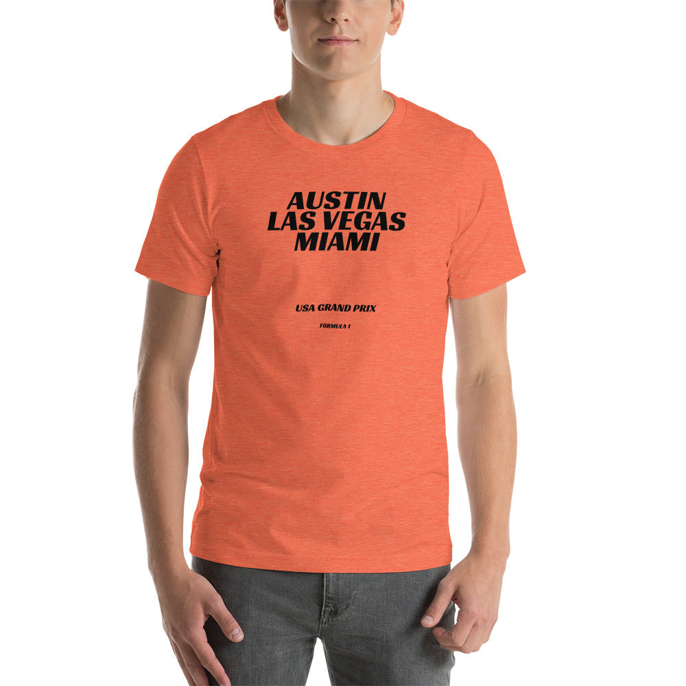 Formula 1 - US Grand Prix Circuit Series - Austin - Las Vegas - Miami - Unisex Sleeve Tee