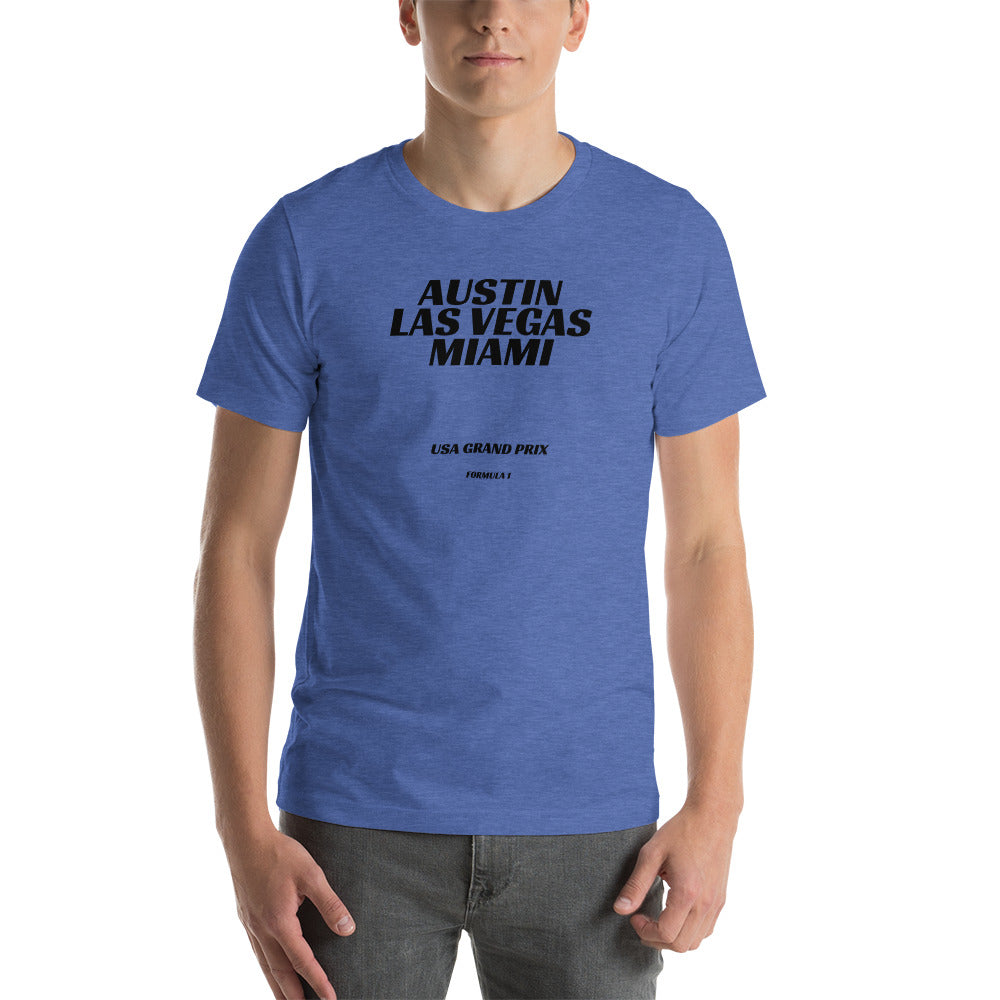 Formula 1 - US Grand Prix Circuit Series - Austin - Las Vegas - Miami - Unisex Sleeve Tee