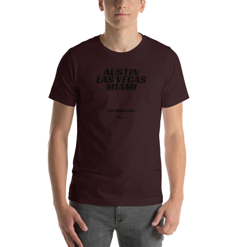 Formula 1 - US Grand Prix Circuit Series - Austin - Las Vegas - Miami - Unisex Sleeve Tee