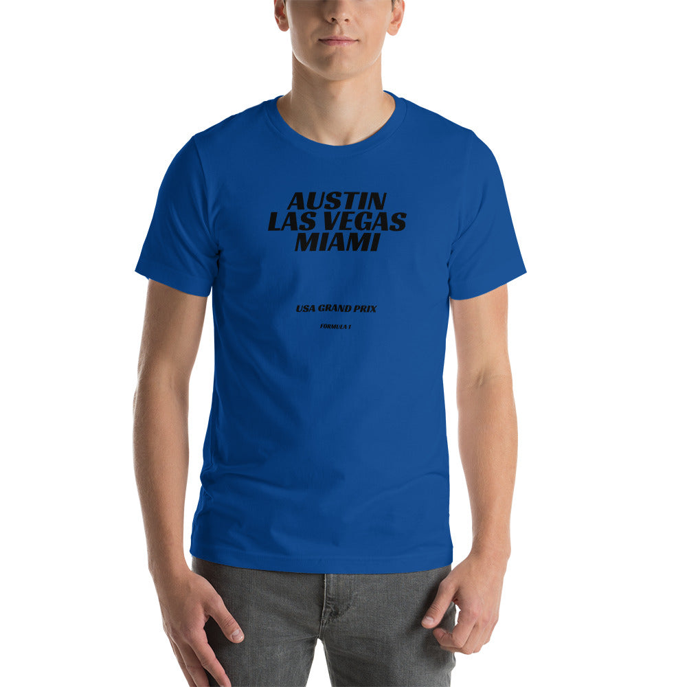 Formula 1 - US Grand Prix Circuit Series - Austin - Las Vegas - Miami - Unisex Sleeve Tee