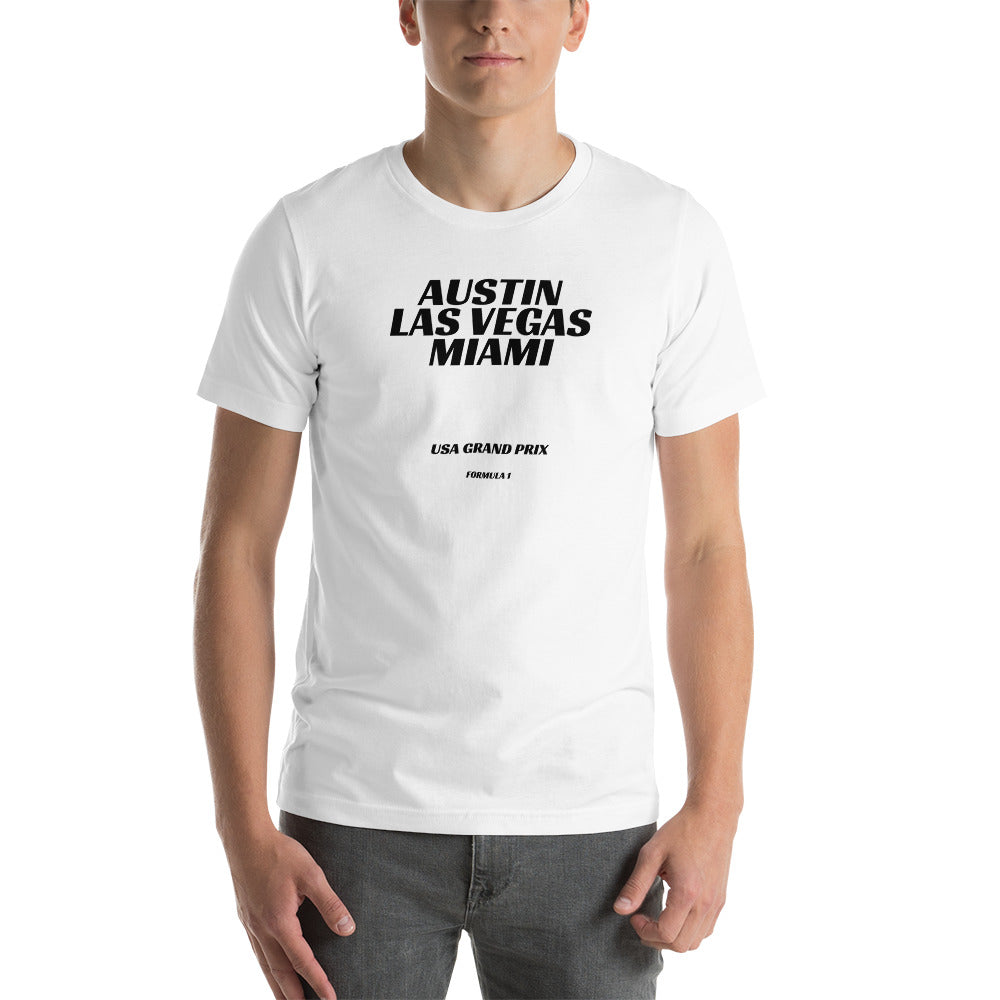 Formula 1 - US Grand Prix Circuit Series - Austin - Las Vegas - Miami - Unisex Sleeve Tee
